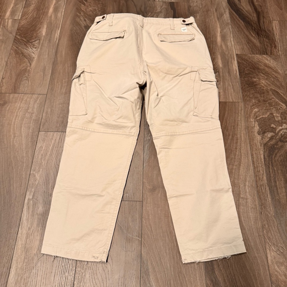 American Eagle Cargo Pants Slim Fit 36x30 Light Khaki - Picture 2 of 7